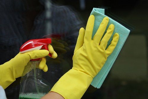 Local cleaner working in a converted flat near London Fields