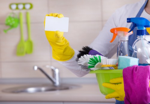 Commercial cleaning service for an E8 office reception area