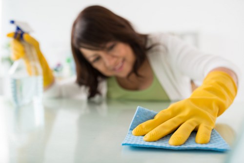 Cleaning team handling a customer concern